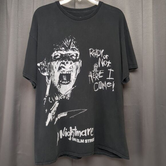 A Nightmare On Elm Street Men's XL T-Shirt Freddy Krueger Ready Or Not CVLA - Picture 1 of 7
